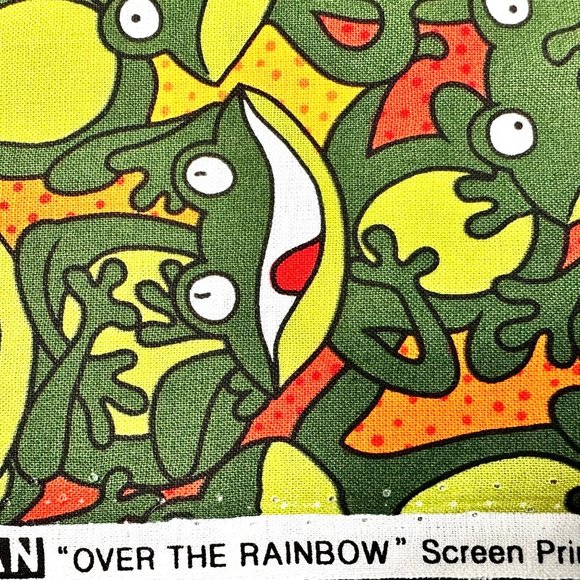 Rare "Over the Rainbow" Frog Fabric by Robert Kaufman - BTY - Picture 4 of 6